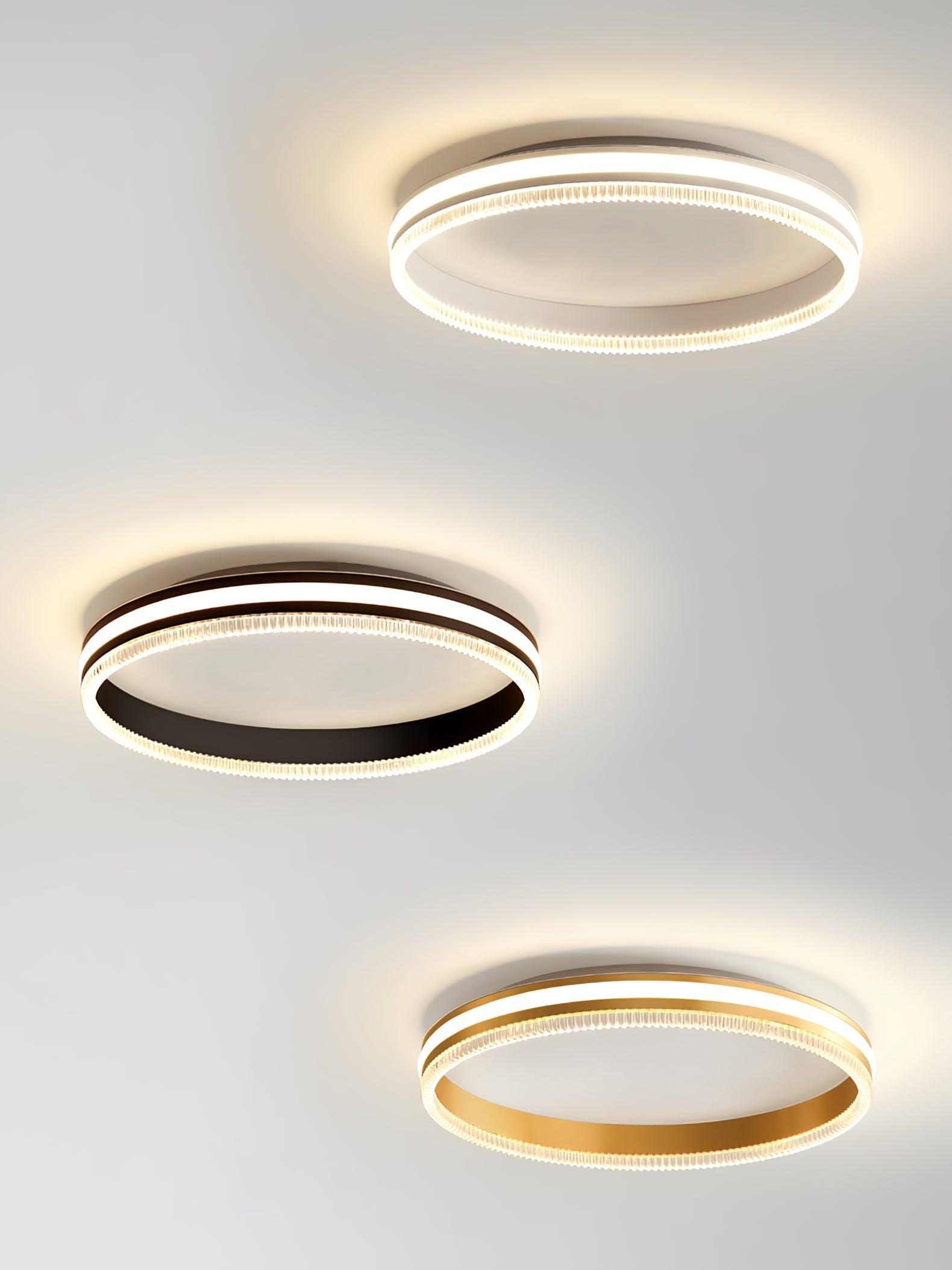 Modern Round Acrylic Ring LED Ceiling Light Fixture for Home and Office