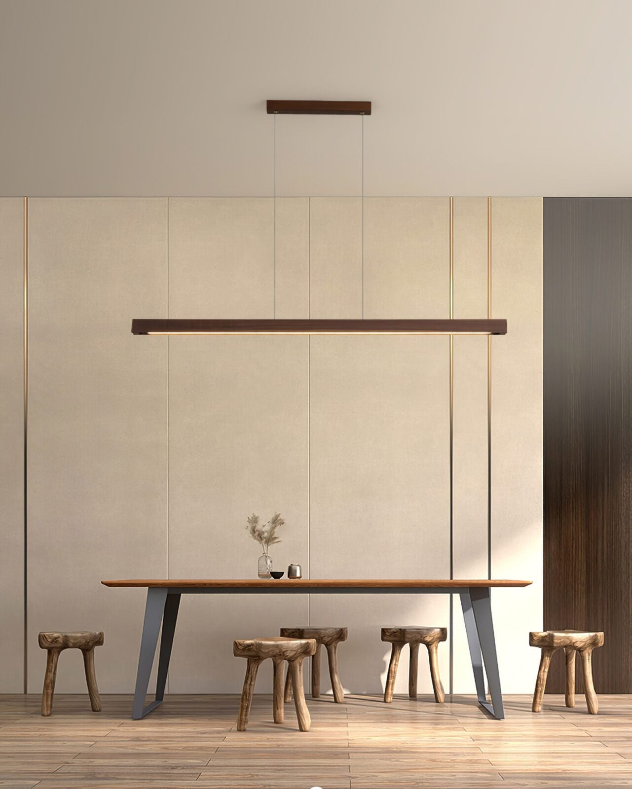 modern-linear-walnut-wood-led-pendant-light-for-dining-room-and-office