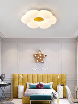 Blooming Six Petal Flower LED Flush Mount Ceiling Lamp for Nursery and Kids Rooms