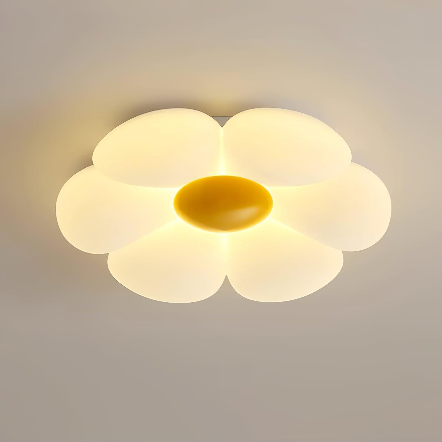 Blooming Six Petal Flower LED Flush Mount Ceiling Lamp for Nursery and Kids Rooms