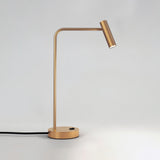 Contemporary Skinny LED Bedside Table Lamp with Slender Cylindrical Light in Metal