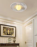 vintage-french-style-white-floral-resin-semi-flush-mount-ceiling-light