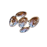 Modern Chrome Pebble LED Ceiling Light Biomorphic Reflective Flush Mount Lamp