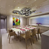 Modern Chrome Pebble LED Ceiling Light Biomorphic Reflective Flush Mount Lamp
