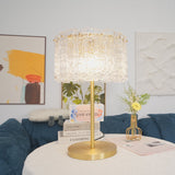 Skylar Modern Brass and Glass Table Lamp for Luxury Bedroom and Office Lighting