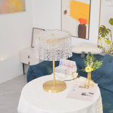 Skylar Modern Brass and Glass Table Lamp for Luxury Bedroom and Office Lighting