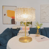 Skylar Modern Brass and Glass Table Lamp for Luxury Bedroom and Office Lighting