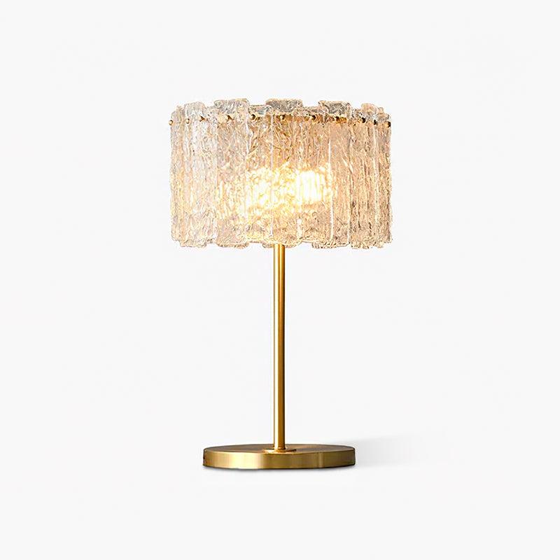 Skylar Modern Brass and Glass Table Lamp for Luxury Bedroom and Office Lighting