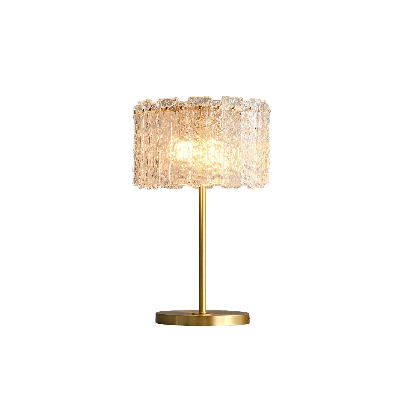 Skylar Modern Brass and Glass Table Lamp for Luxury Bedroom and Office Lighting