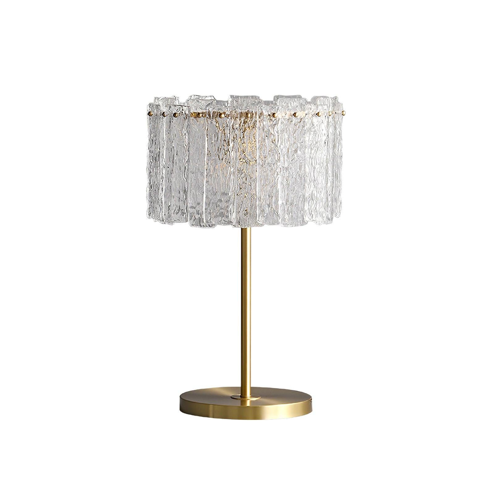 Skylar Modern Brass and Glass Table Lamp for Luxury Bedroom and Office Lighting