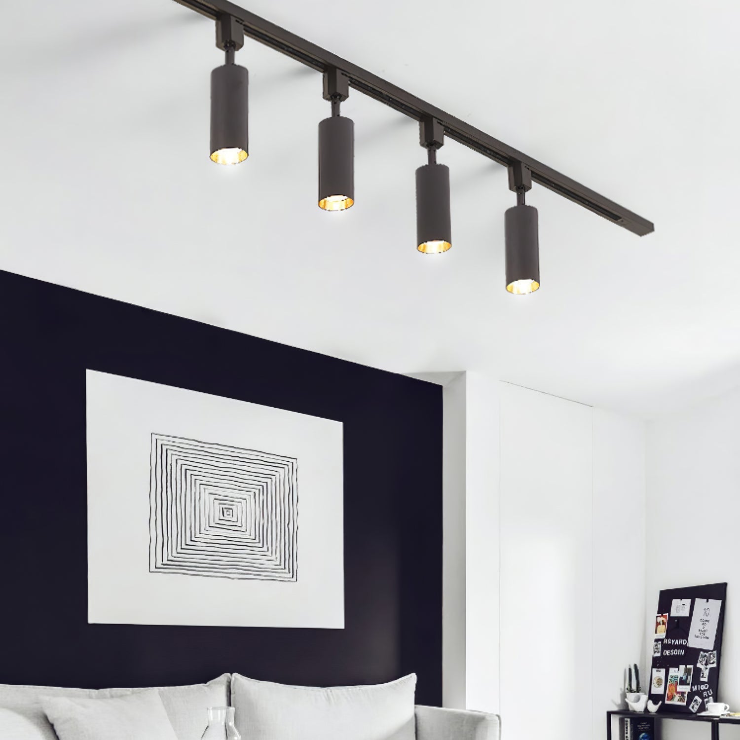 Modern Minimalist LED Cylinder Track Light Adjustable Spotlight for Gallery and Home