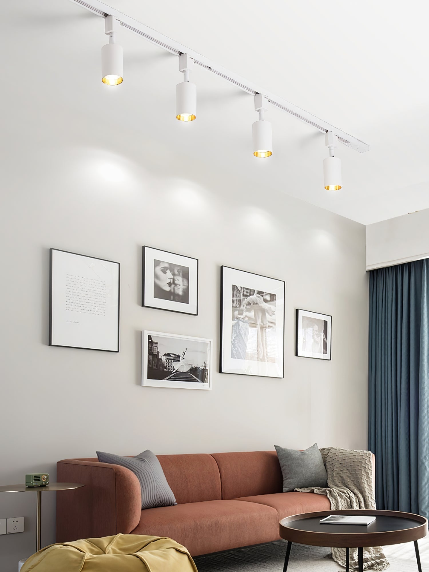 Modern Minimalist LED Cylinder Track Light Adjustable Spotlight for Gallery and Home