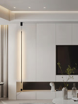 Modern Minimalist Slim Line LED Floor Lamp Sleek Geometric Corner Standing Light