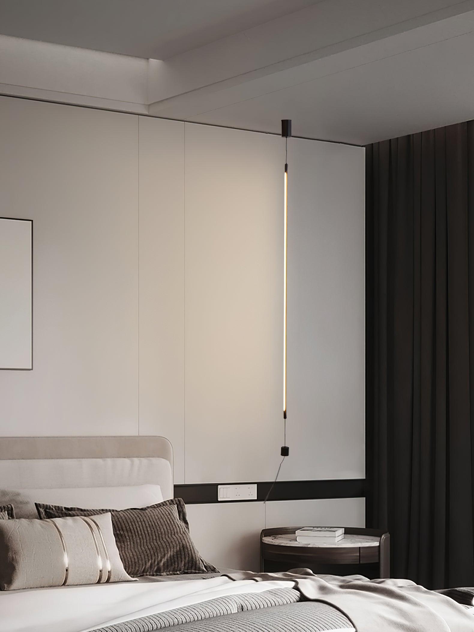 Modern Minimalist Slim Line LED Floor Lamp Sleek Geometric Corner Standing Light