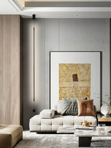 Modern Minimalist Slim Line LED Floor Lamp Sleek Geometric Corner Standing Light