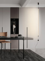 Modern Minimalist Slim Line LED Floor Lamp Sleek Geometric Corner Standing Light