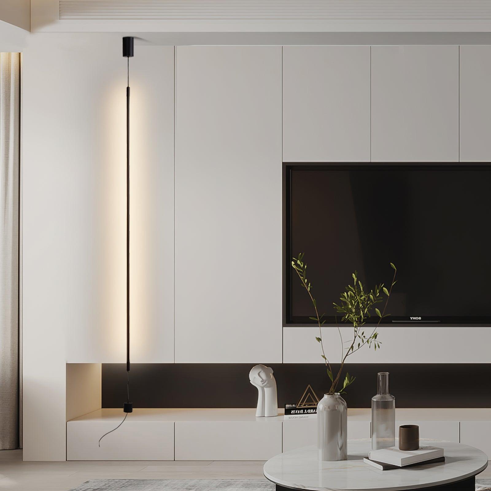 Modern Minimalist Slim Line LED Floor Lamp Sleek Geometric Corner Standing Light