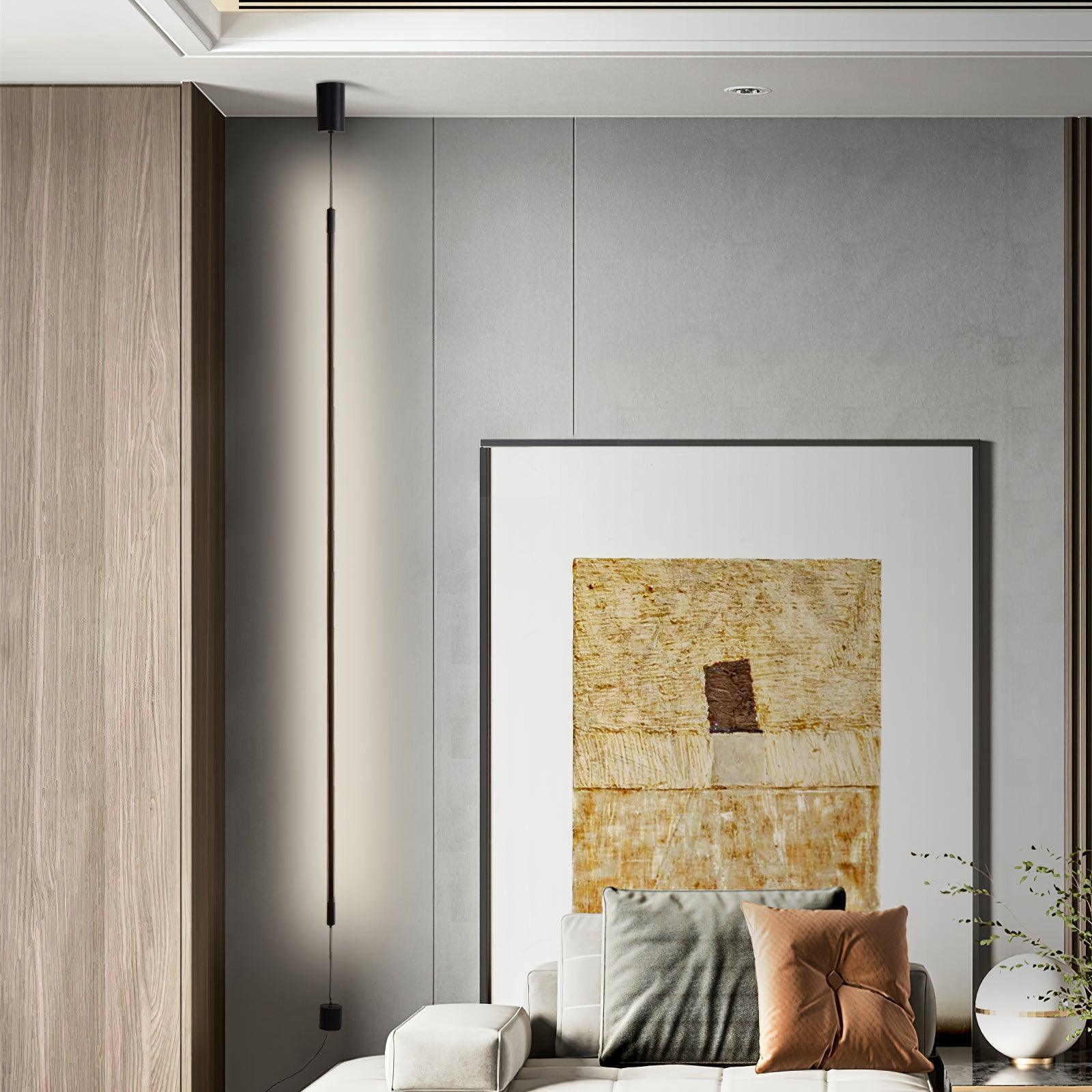 Modern Minimalist Slim Line LED Floor Lamp Sleek Geometric Corner Standing Light