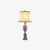 Art Deco Fluted Resin Table Lamp with Fabric Shade for Elegant Home Decor