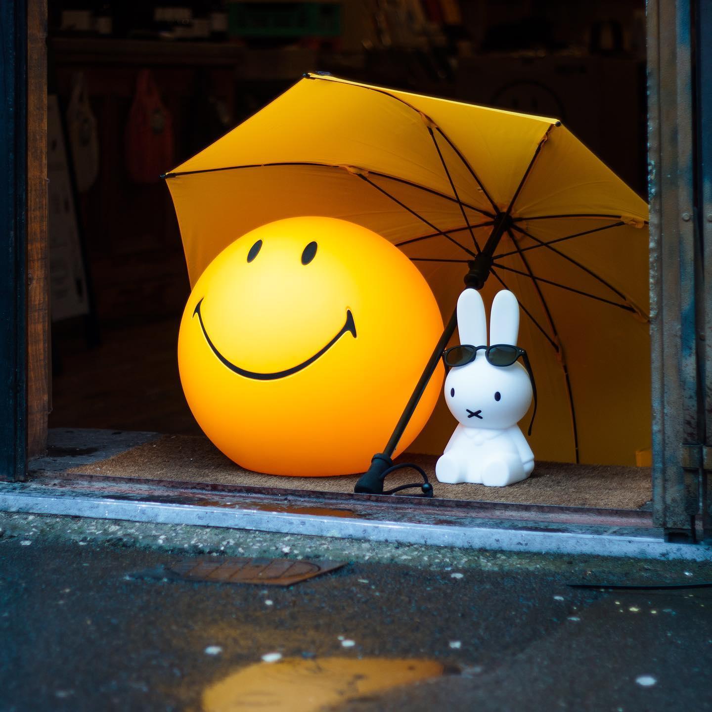 Modern Smiling Face Rechargeable LED Table Lamp for Bedside and Kids Bedroom Decor