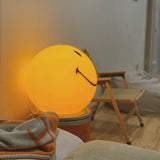 Modern Smiling Face Table Lamp Yellow Decorative LED Night Light for Home Decor