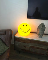 Modern Smiling Face Rechargeable LED Table Lamp for Bedside and Kids Bedroom Decor