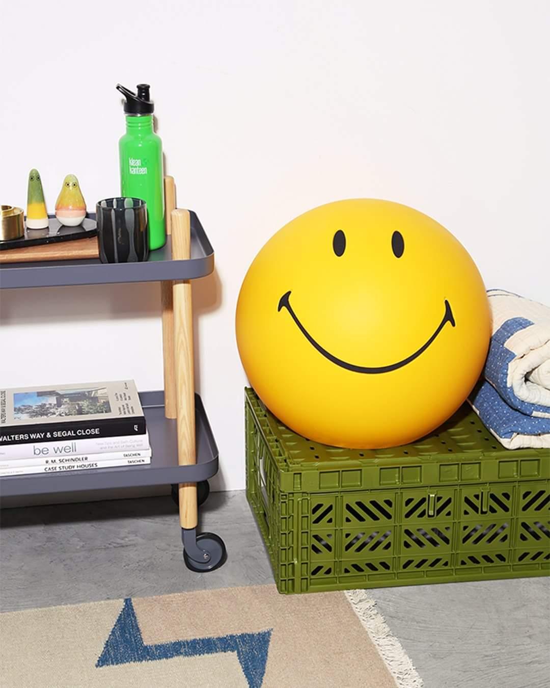 Modern Smiling Face Table Lamp Yellow Decorative LED Night Light for Home Decor