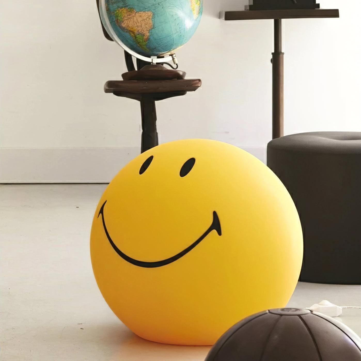 Modern Smiling Face Table Lamp Yellow Decorative LED Night Light for Home Decor