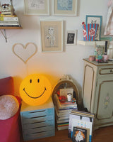 Modern Smiling Face Table Lamp Yellow Decorative LED Night Light for Home Decor
