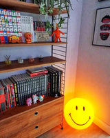 Modern Smiling Face Table Lamp Yellow Decorative LED Night Light for Home Decor