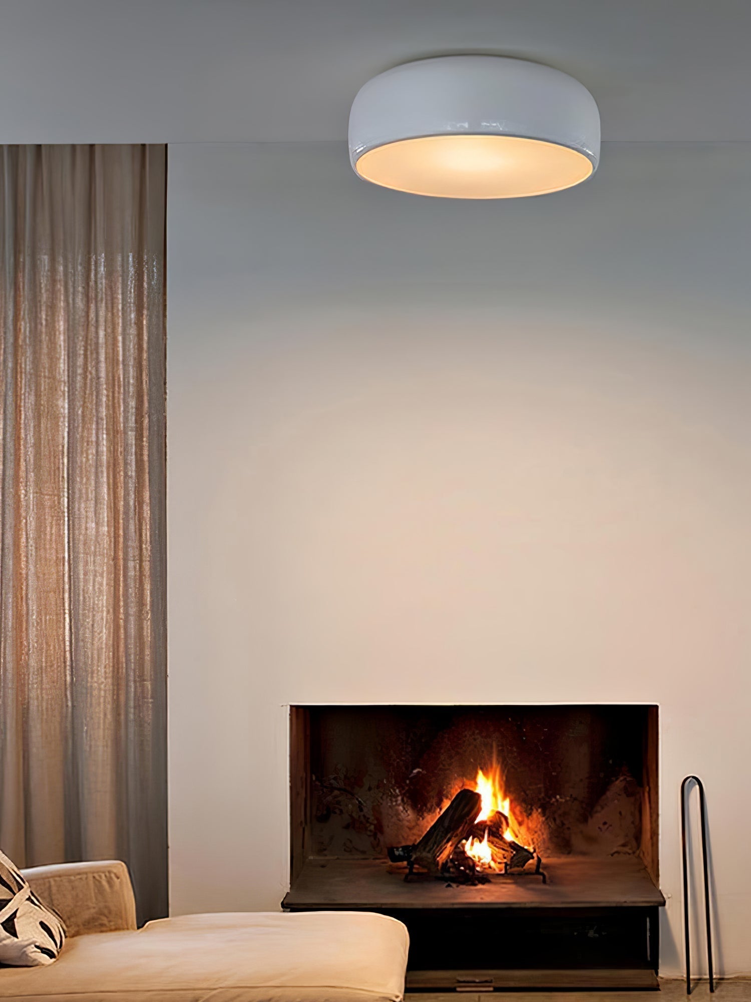 Modern Round Aluminum Flush Mount Ceiling Light for Minimalist Kitchen and Dining Areas