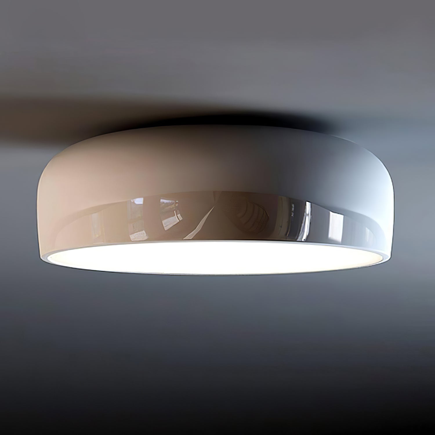 Modern Round Aluminum Flush Mount Ceiling Light for Minimalist Kitchen and Dining Areas