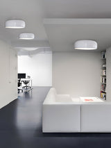 Modern Round Aluminum Flush Mount Ceiling Light for Minimalist Kitchen and Dining Areas