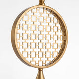 Soho Reading Table Lamp Gold Metal Base Blue Fabric Shade Decorative Lighting