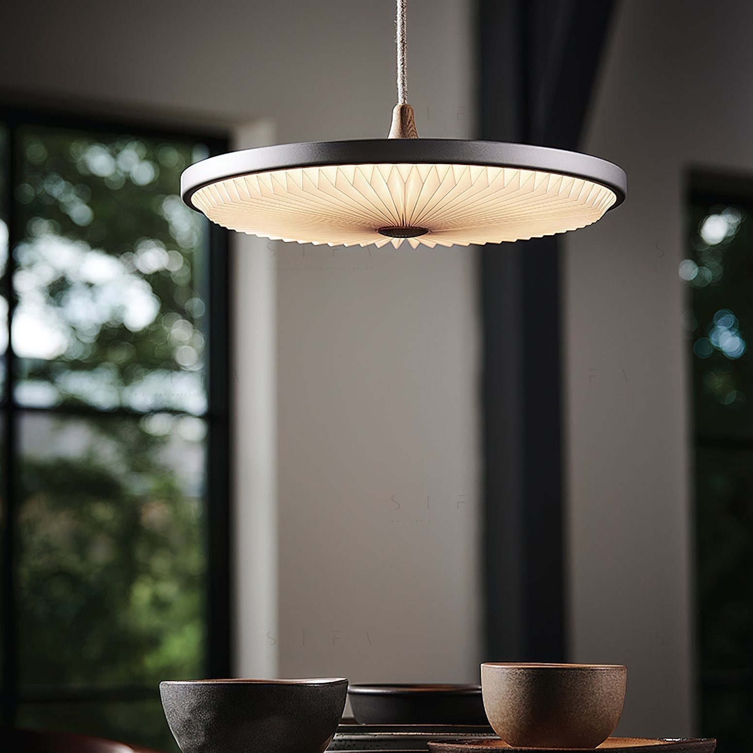 modern-pleated-led-pendant-lamp-with-three-color-temperature-settings-for-dining-rooms-and-living-areas