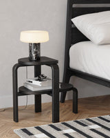 Modern Solid Marble Table Lamp with Hand Blown Glass Shade and Cylindrical Base Accent Lighting