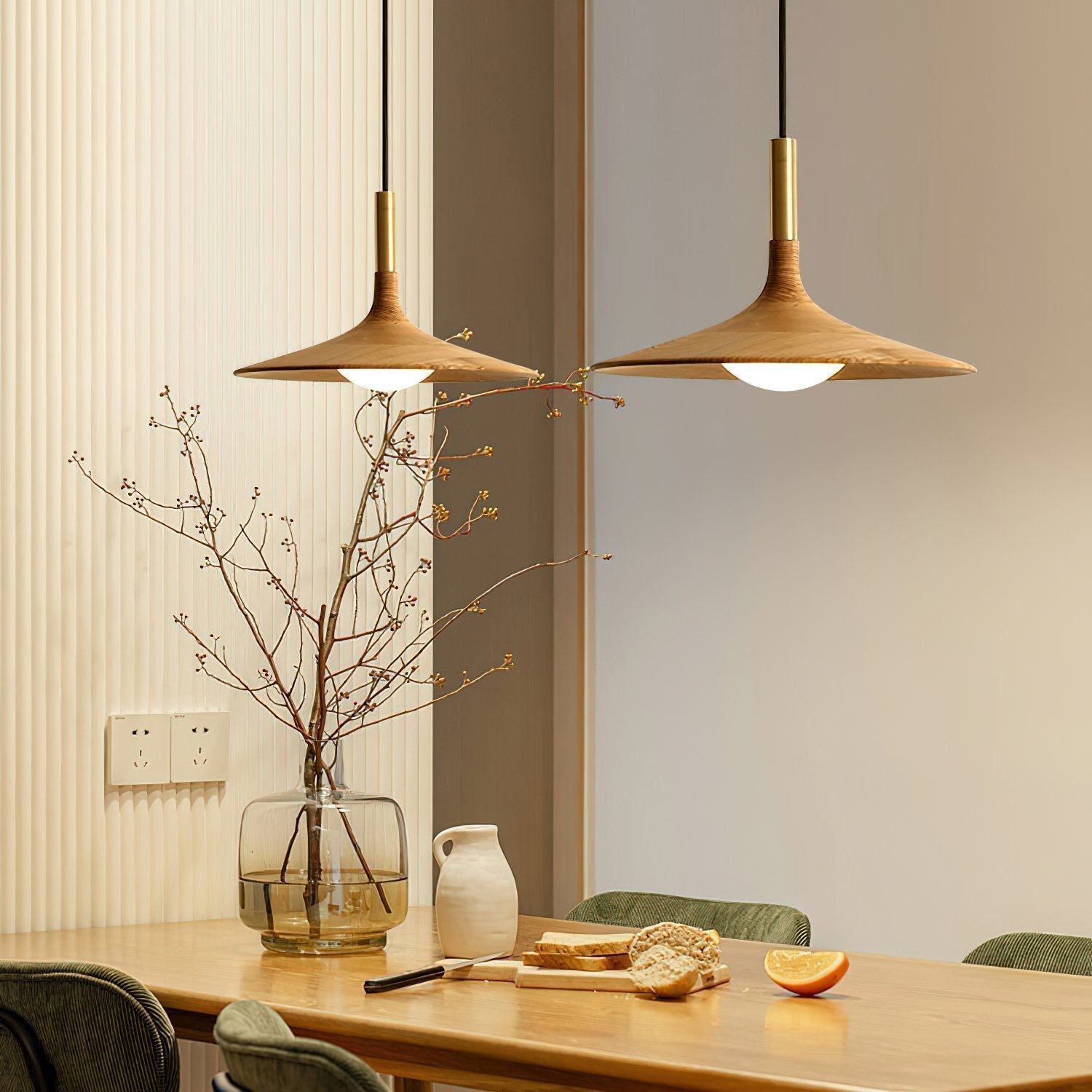 modern-solid-wood-disc-led-pendant-lamp-with-brass-accents-and-three-color-light-modes