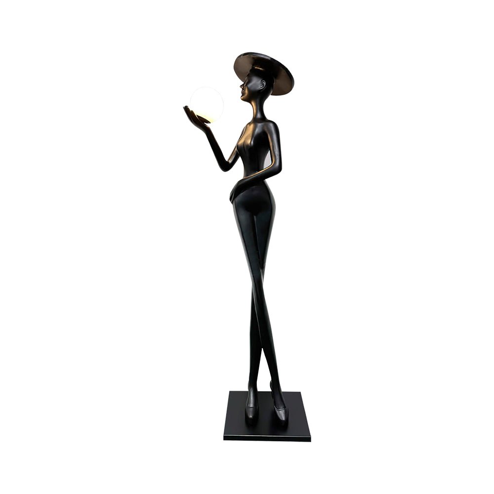 contemporary-sculpture-floor-lamp-with-fiberglass-body-and-glass-globe-shade-for-luxury-interiors