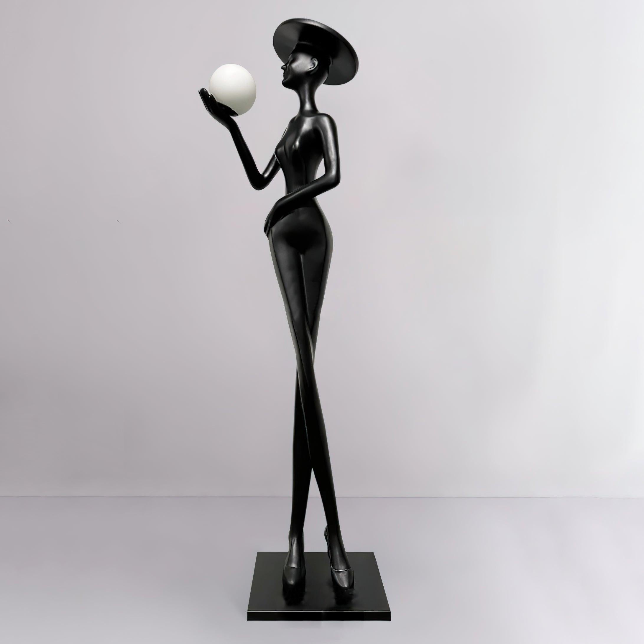 contemporary-sculpture-floor-lamp-with-fiberglass-body-and-glass-globe-shade-for-luxury-interiors