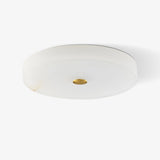 Sophie Natural Alabaster Stone Ceiling Lamp Round Flush Mount LED Light