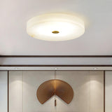Sophie Natural Alabaster Stone Ceiling Lamp Round Flush Mount LED Light