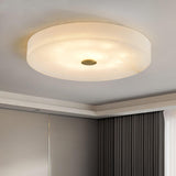 Sophie Natural Alabaster Stone Ceiling Lamp Round Flush Mount LED Light