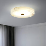 Sophie Natural Alabaster Stone Ceiling Lamp Round Flush Mount LED Light