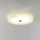 Sophie Natural Alabaster Stone Ceiling Lamp Round Flush Mount LED Light