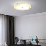 Sophie Natural Alabaster Stone Ceiling Lamp Round Flush Mount LED Light