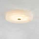 Sophie Natural Alabaster Stone Ceiling Lamp Round Flush Mount LED Light