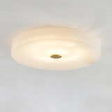 Sophie Natural Alabaster Stone Ceiling Lamp Round Flush Mount LED Light