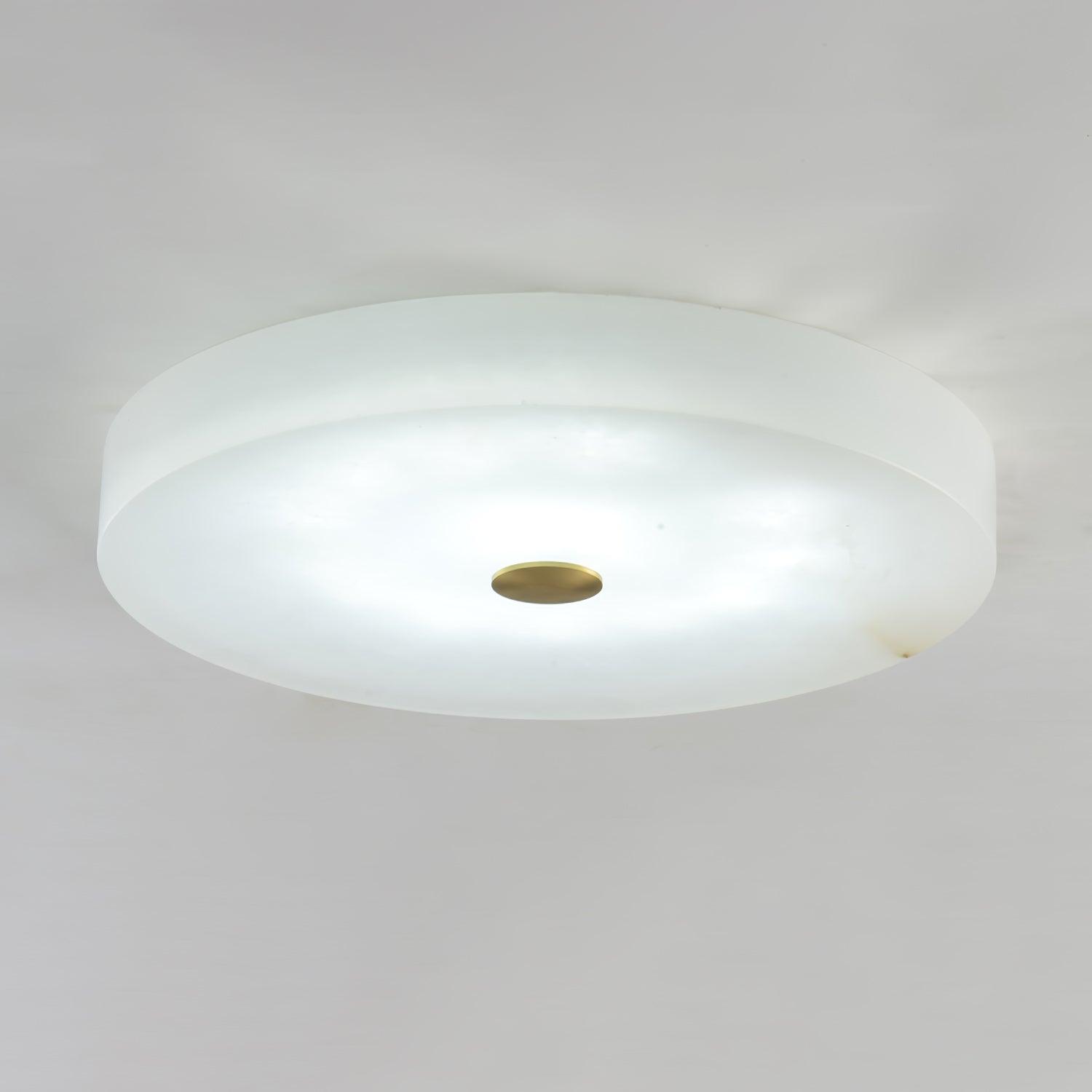 Sophie Natural Alabaster Stone Ceiling Lamp Round Flush Mount LED Light