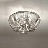 Luxury Contemporary Tassel Aluminum Chain Chandelier Modern Flush Mount Ceiling Light