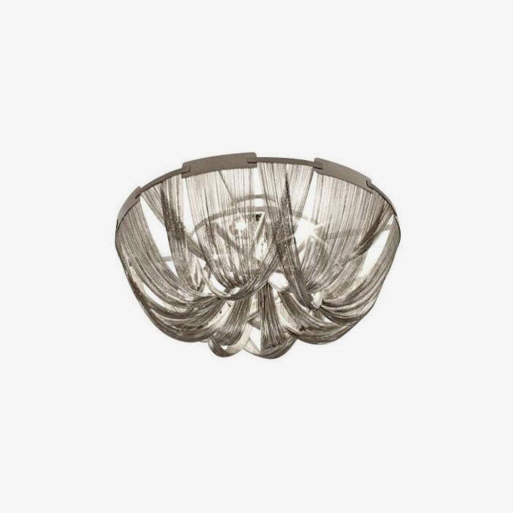 Luxury Contemporary Tassel Aluminum Chain Chandelier Modern Flush Mount Ceiling Light
